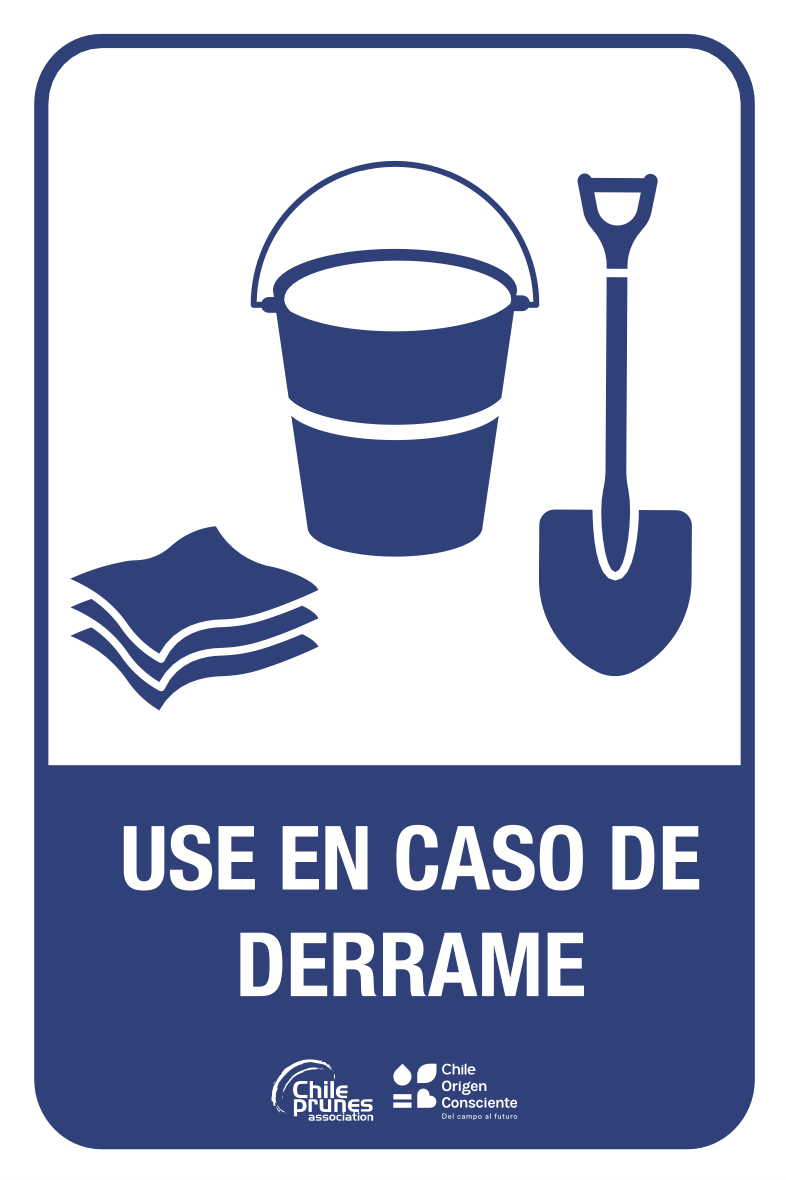 Señalética en caso de derrame
